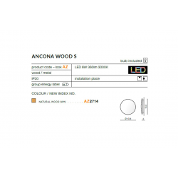 ANCONA WOOD S AZ2714 KINKIET LEDOWY AZZARDO