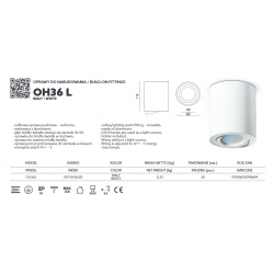 LAMPA NATYNKOWA TUBA RUCHOMA KPOH36LBI OH36L KOBI