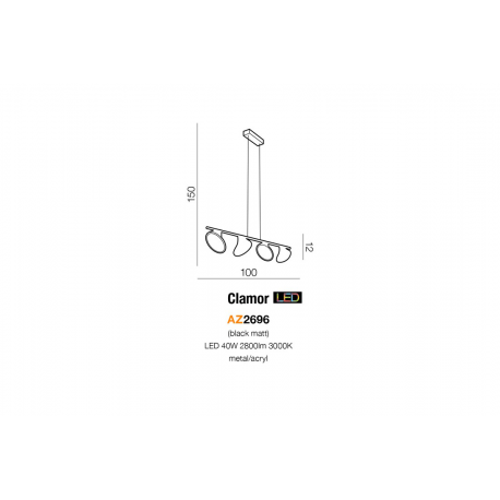 CLAMOR AZ2696 NOWOCZESNA LAMPA WISZĄCA LED AZZARDO