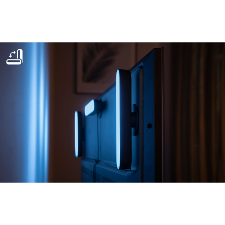 PLAY LAMPA BIURKOWA ZESTAW 2 SZTUK RGB BIAŁA + ZASILACZ 78202/31/P7 PHILIPS HUE