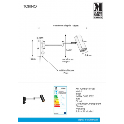 TORINO 107539 KINKIET MARKSLOJD