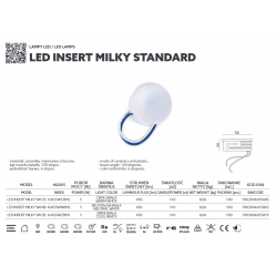 LED INSERT MILKY 5W ZB 5W 450lm KAIS5WZBML 6000K KOBI