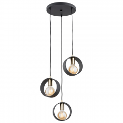 AMADORA 1449 POTRÓJNA LAMPA WISZĄCA STALOWA ARGON