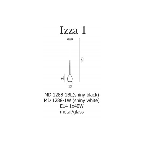 IZZA 1 ZWIS NOWOCZESNY AZZARDO MD1288-1BL