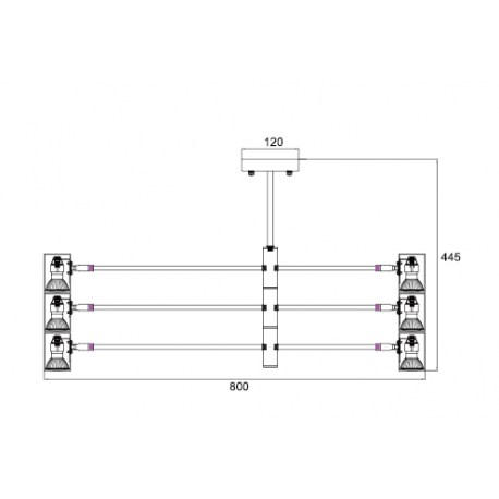LP-731/6P GD SNOW 6 WISZĄCY ZŁOTY LIGHT PRESTIGE