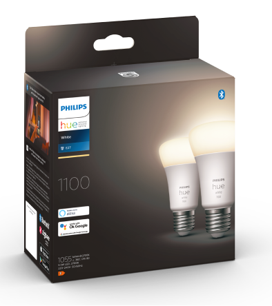 Philips Hue White 2x Żarówka E27 1100 lm